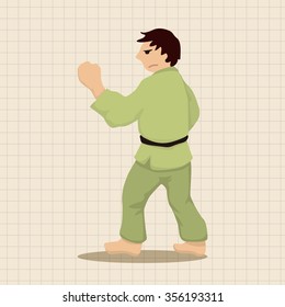 Taekwondo theme elements vector,eps
