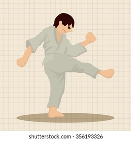 Taekwondo theme elements vector,eps