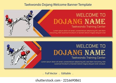 Taekwondo training center welcome banner template