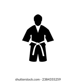 Taekwondo Uniform Icon on White Background - Simple Vector Illustration