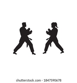 Taekwondo Vector icon design illustration Template