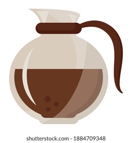 taepot with coffee drink icon vector illustration design