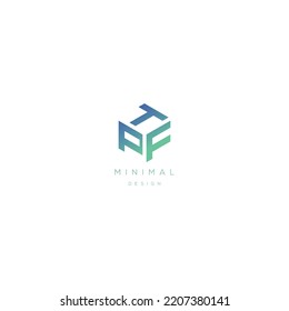 TAF initial box vector icon design