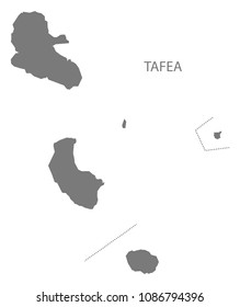 Tafea map of Vanuatu grey illustration shape