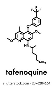 Tafenoquine malaria drug molecule. Skeletal formula.