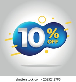 Tag 10% Off Promotion Blue discount