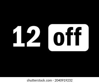 Tag 12 off black and white for big promotions and sales.