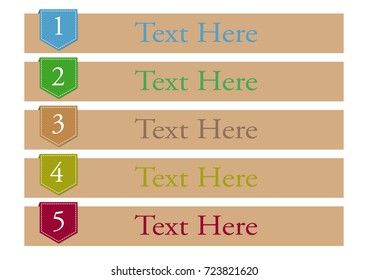 Tag 1-5 numbers, 