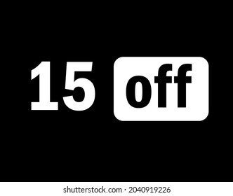 Tag 15 off black and white for big promotions and sales.
