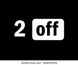 Etiqueta 2 en blanco y negro para grandes promociones y ventas.