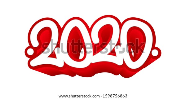 Year Graffiti Template Stock Vector Royalty Free