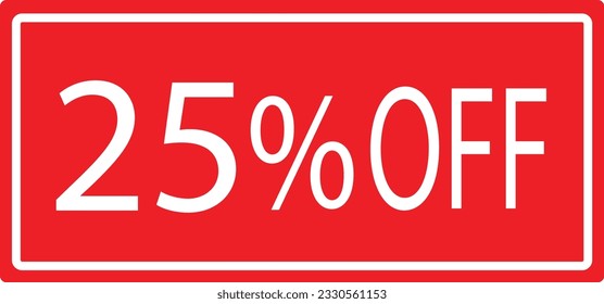 Tag 25% off. Special discount, super discount. 25 percent Mega Discount sale Colorful minimal gradient blue pink vector illustration banner