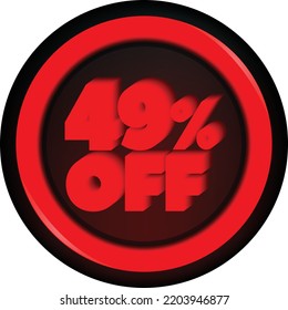 BOTÓN DE DESCUENTO DEL 49% DE TAG PROMOCIÓN DEL VIERNES NEGRO PARA VENTAS GRANDES