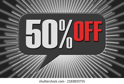TAG 50% - 50 percent promotion banner tag
