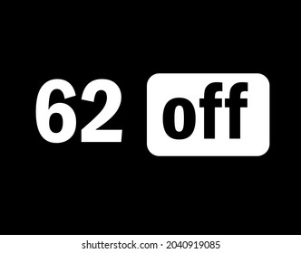 Tag 62 off black and white for big promotions and sales.