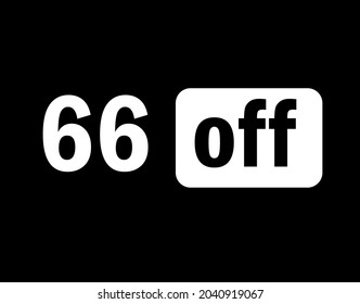 Etiqueta 66 de blanco y negro para grandes promociones y ventas.