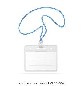 Tag Badge Holder isolated on white