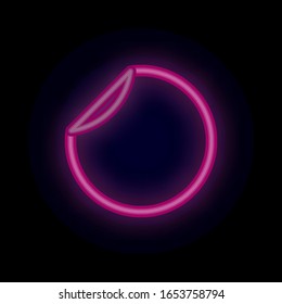 Tag, banner, for text, post, circle color neon icon. Simple thin line, outline vector of tag icons for ui and ux, website or mobile application