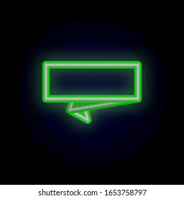 Etiqueta, banner, para texto, publicar icono de neón color. Línea delgada simple, contorno vectorial de iconos de etiquetas para ui y ux, sitio web o aplicación móvil