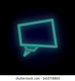 Tag, banner, for text, post color neon icon. Simple thin line, outline vector of tag icons for ui and ux, website or mobile application