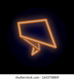 Etiqueta, banner, para texto, publicar icono de neón color. Línea delgada simple, contorno vectorial de iconos de etiquetas para ui y ux, sitio web o aplicación móvil