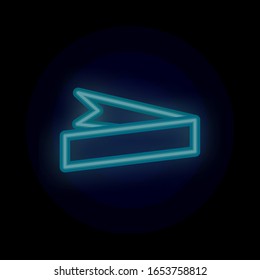 Tag, banner, for text, post color neon icon. Simple thin line, outline vector of tag icons for ui and ux, website or mobile application