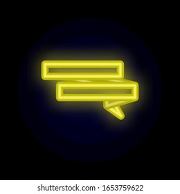 Etiqueta, banner, para texto, publicar icono de neón color. Línea delgada simple, contorno vectorial de iconos de etiquetas para ui y ux, sitio web o aplicación móvil