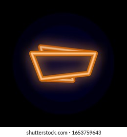 Tag, banner, for text, post color neon icon. Simple thin line, outline vector of tag icons for ui and ux, website or mobile application
