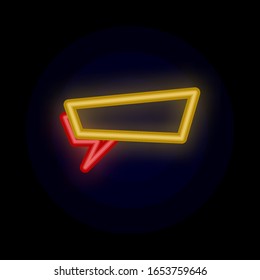 Tag, banner, for text, post color neon icon. Simple thin line, outline vector of tag icons for ui and ux, website or mobile application