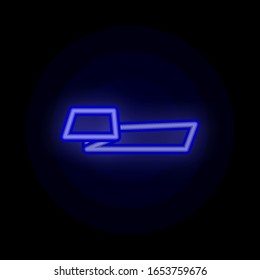 Etiqueta, banner, para texto, publicar icono de neón color. Línea delgada simple, contorno vectorial de iconos de etiquetas para ui y ux, sitio web o aplicación móvil