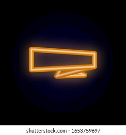 Tag, banner, for text, post color neon icon. Simple thin line, outline vector of tag icons for ui and ux, website or mobile application