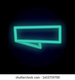 Tag, banner, for text, post color neon icon. Simple thin line, outline vector of tag icons for ui and ux, website or mobile application