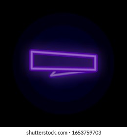 Etiqueta, banner, para texto, publicar icono de neón color. Línea delgada simple, contorno vectorial de iconos de etiquetas para ui y ux, sitio web o aplicación móvil