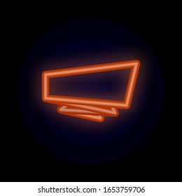Etiqueta, banner, para texto, publicar icono de neón color. Línea delgada simple, contorno vectorial de iconos de etiquetas para ui y ux, sitio web o aplicación móvil