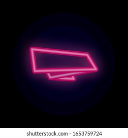 Etiqueta, banner, para texto, publicar icono de neón color. Línea delgada simple, contorno vectorial de iconos de etiquetas para ui y ux, sitio web o aplicación móvil