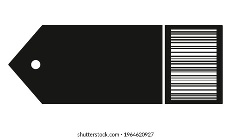 Etiqueta con código de barras. Icono de etiqueta de precio de etiqueta Ilustración vectorial aislada sobre fondo blanco.
