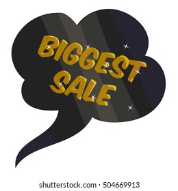 Tag biggest sale icon. Cartoon illustration of tag biggest sale vector icon for web