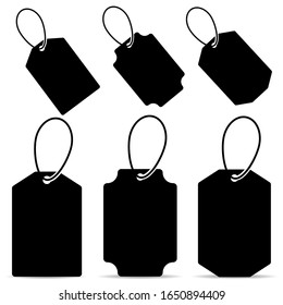 tag in black color set design illustration