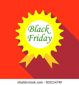 Tag black friday icon. Flat illustration of tag black friday vector icon for web