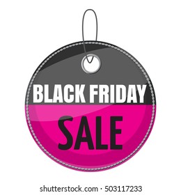 Tag black friday sale icon. Cartoon illustration of tag black friday sale vector icon for web