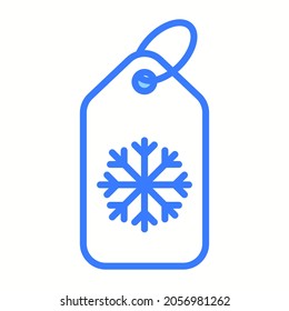 Tag blue outline icon, Merry Christmas and Happy New Year icons for web and mobile design.