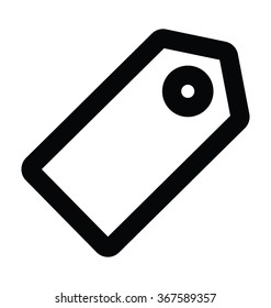 Tag Bold Line Vector Icon