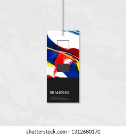 Tag branding with abstract design vector