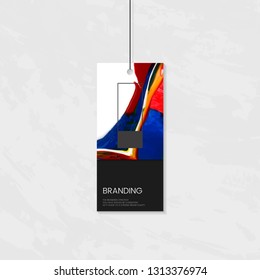 Tag branding with abstract design vector