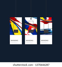 Tag branding with abstract design vector