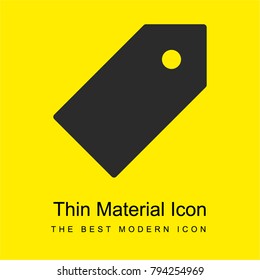 Tag bright yellow material minimal icon or logo design