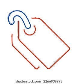 Tag-Bürste auf weißem Hintergrund, Vektorgrafik.