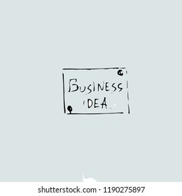 Tag business idea. Vector hand drawn template.