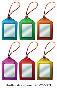 tag buttons on a white background 