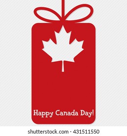 Tag Canada Day card in vector format.